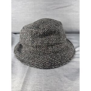 LL Bean x Harris Tweed Bucket Hat Adult Small Blue Gray Wool Goretex Vintage